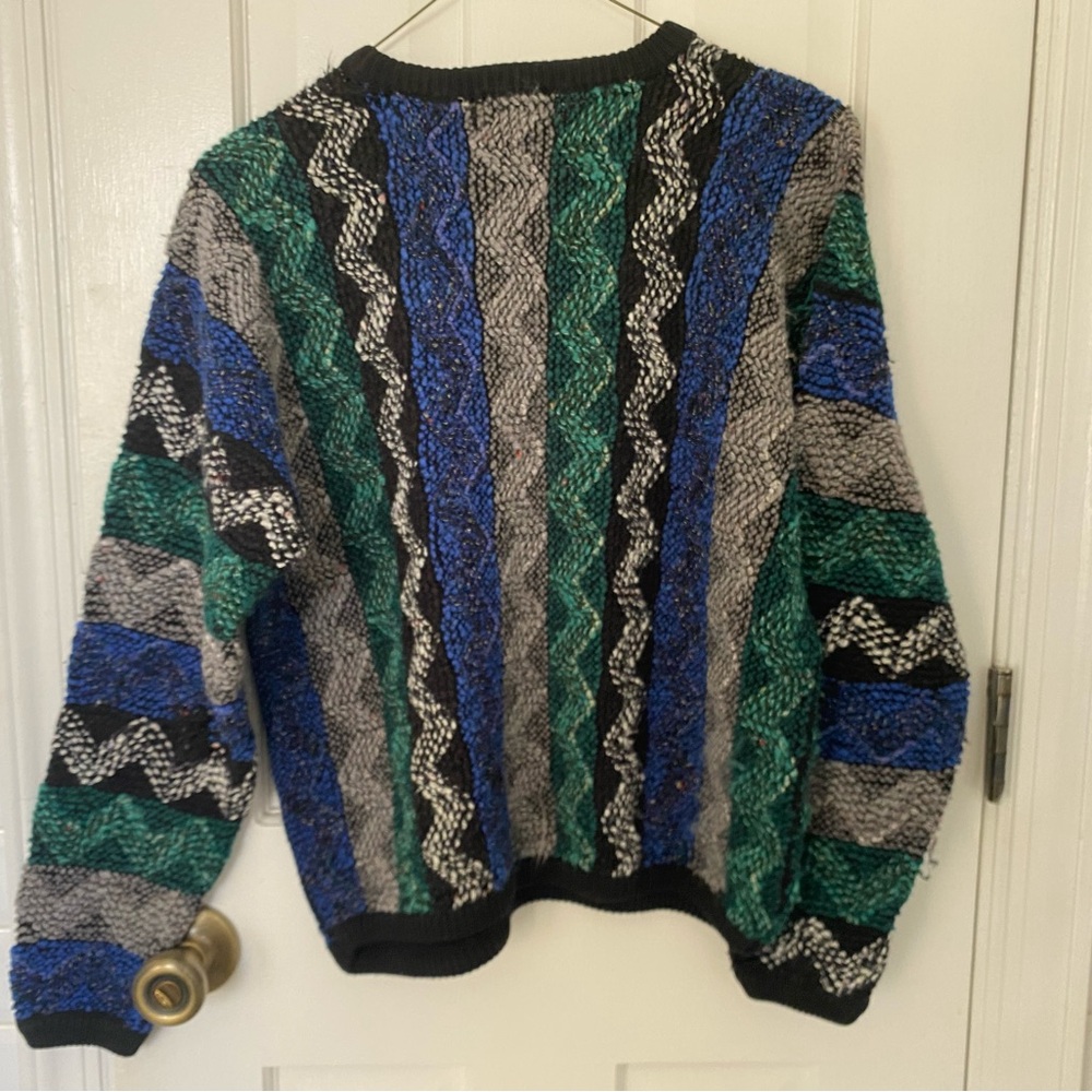 Vintage Coogi Style 1980s Striped Sweater Sz S